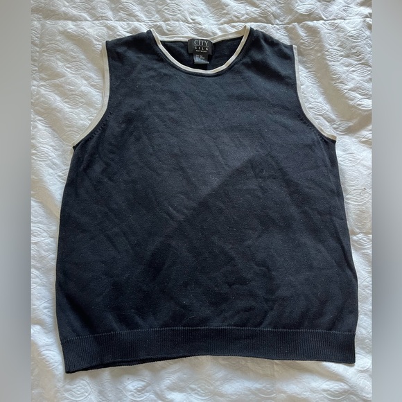 City Silk Knitwear Black Sweater vest size medium - Picture 1 of 8